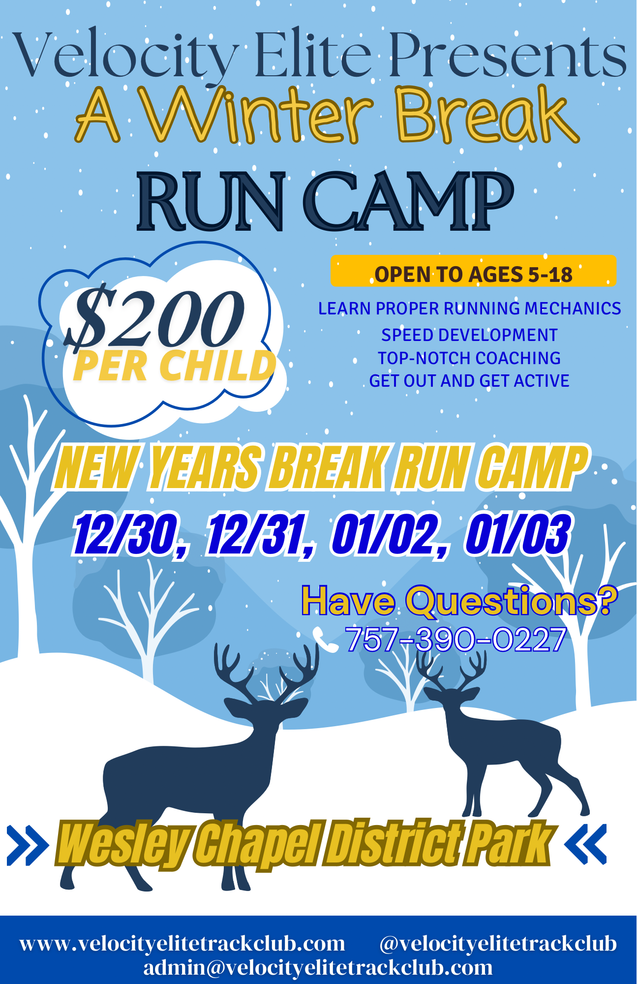 Winter Break Run Camp